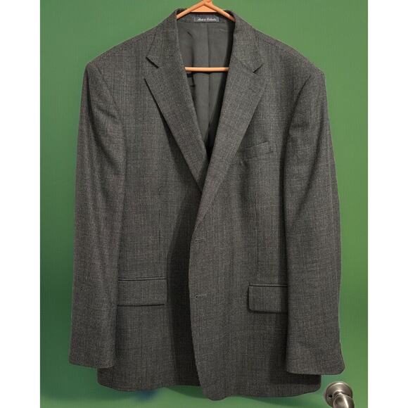 Oscar de la Renta Other - Oscar De La Renta 46R Grey 100% Wool Tweed 2Btn Blazer Jacket Sport Coat EUC